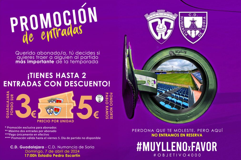 #MUYLLENOxFAVOR, el Deportivo Guadalajara lanza una agresiva promoción de entradas de cara al partido frente al C.D. Numancia